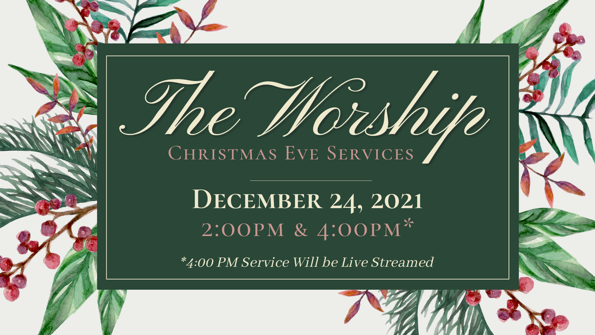 Christmas Eve Services - First Wesleyan Church